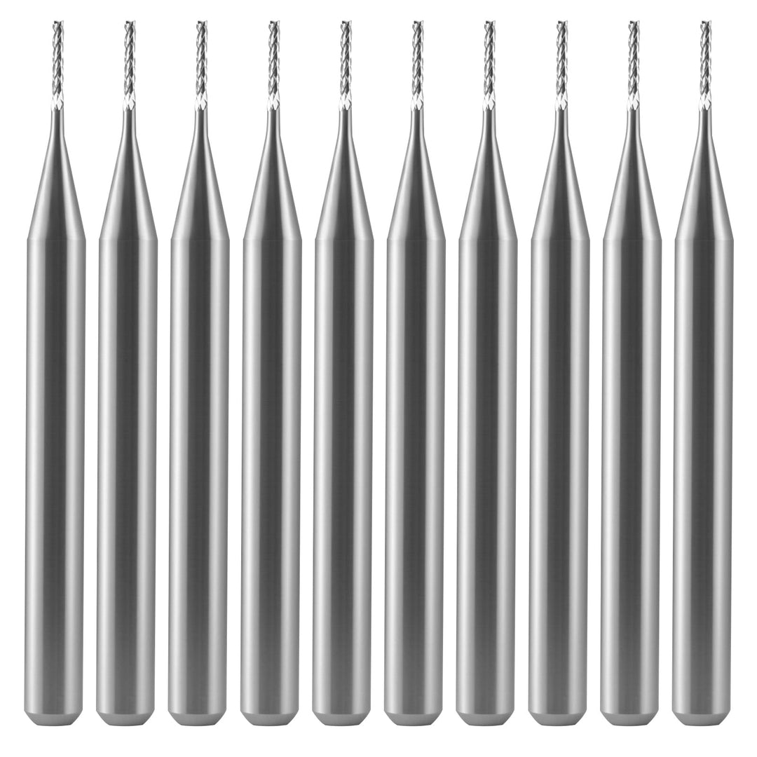 EU_HOZLY 3.175mm Hartmetall-Endfräser Gravierbits CNC-Leiterplatten-Maschinen 0.6mm Schneidkanten-Pa
