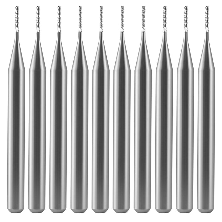 EU_HOZLY 3.175mm Hartmetall-Endfräser Gravierbits CNC-Leiterplatten-Maschinen 0.6mm Schneidkanten-Pa