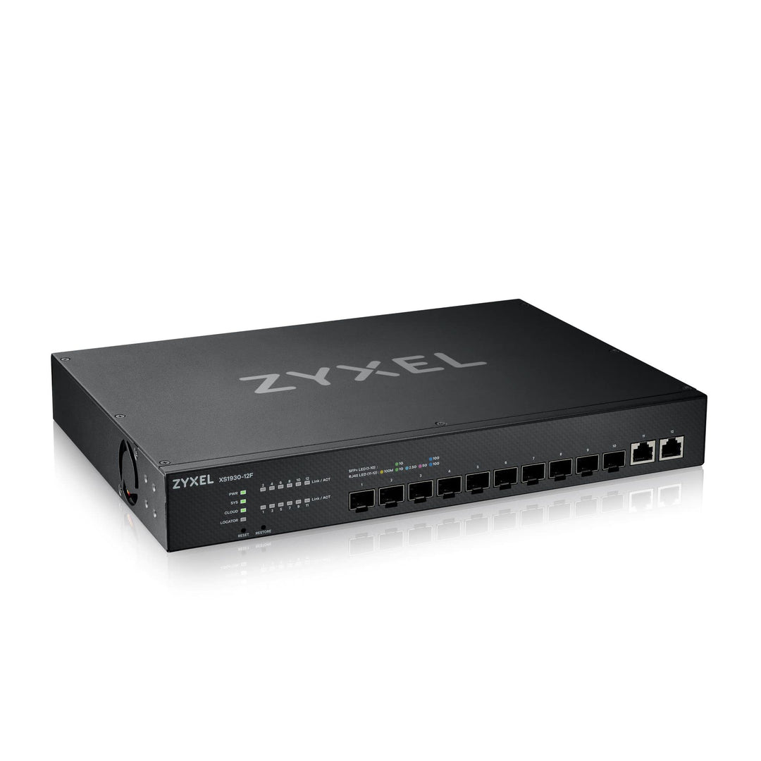 Zyxel XS1930-12F-ZZ0101F network switch Managed L2/L3 10G Ethernet (100/1000/10000) Black 12-Port, 1