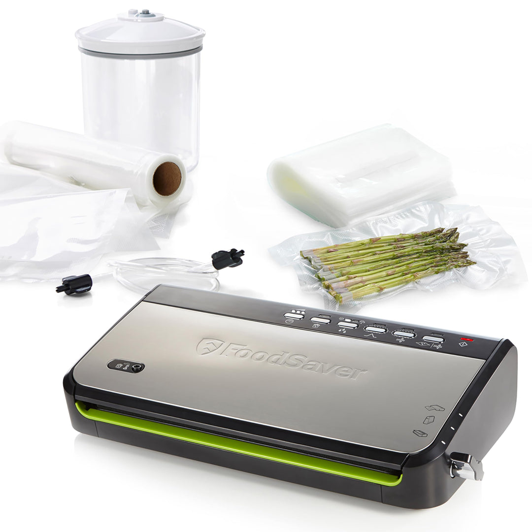 Foodsaver Vakuumiergerät für Lebensmittel mit integrierter Rollenaufbewahrung | Vakuumierer mit Schn