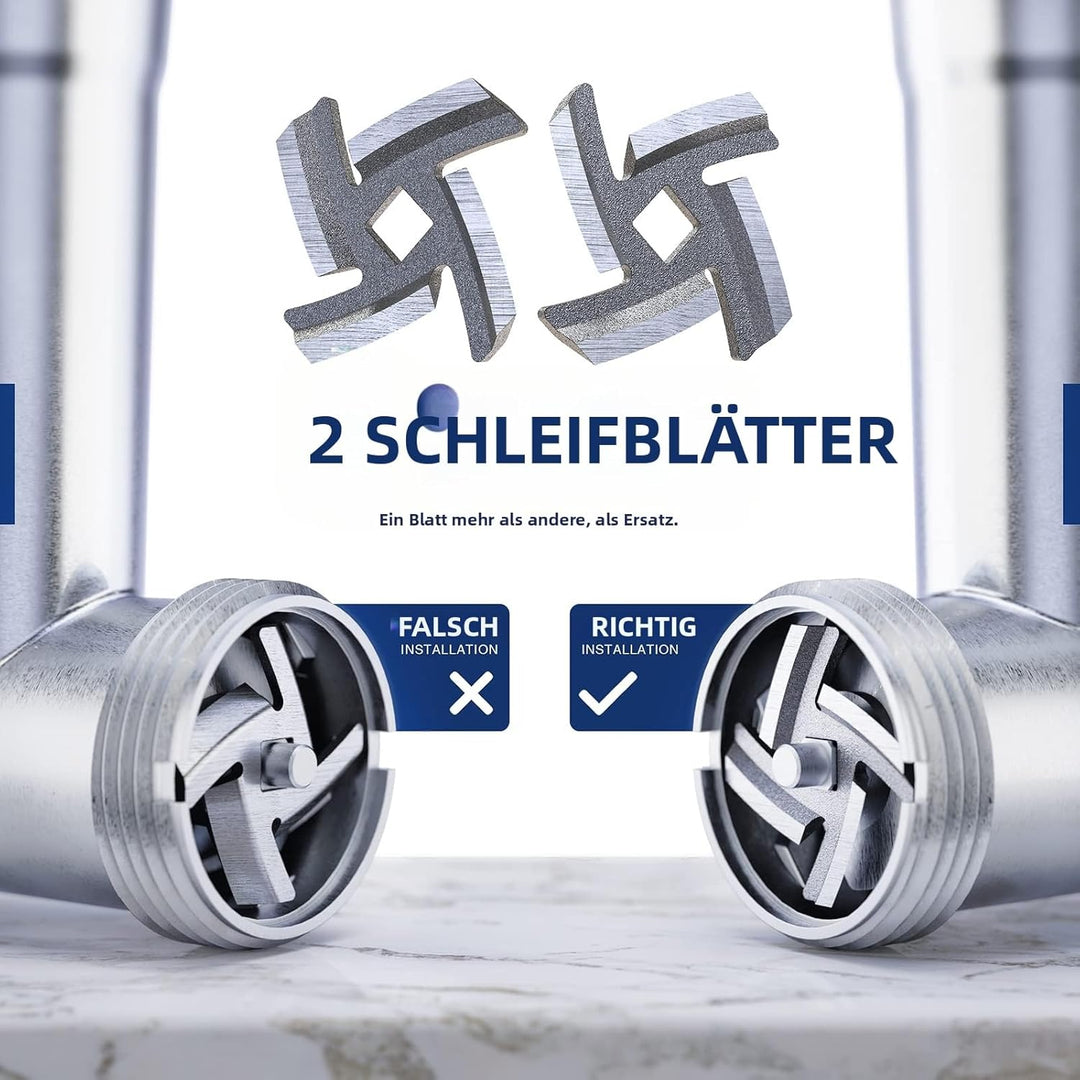 CHEFFANO 2800W[Max] Elektrischer Fleischwolf, 4-in-1 Multifunktions Fleischzerkleinerer mit 3 Edelst