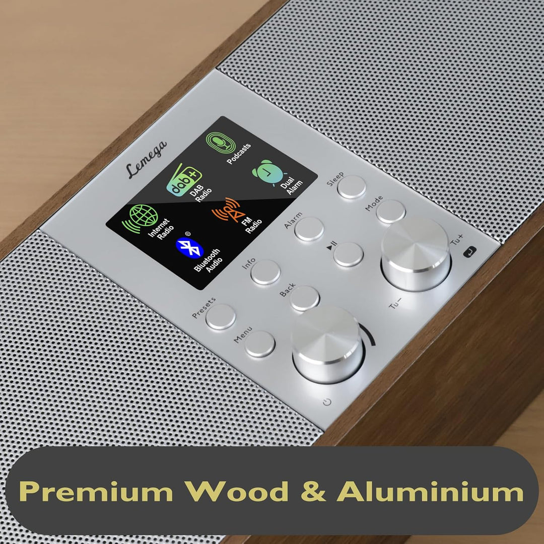 Lemega IR6 Internetradio mit Podcast-Funktion & Bluetooth - DAB/DAB+, UKW Stereo-Radio mit echtem 2.