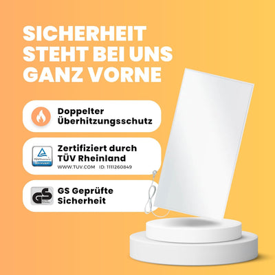 Bringer Infrarotheizung - Infrarot Elektroheizung mit Überhitzungsschutz - CarbonCrystal Heizelement