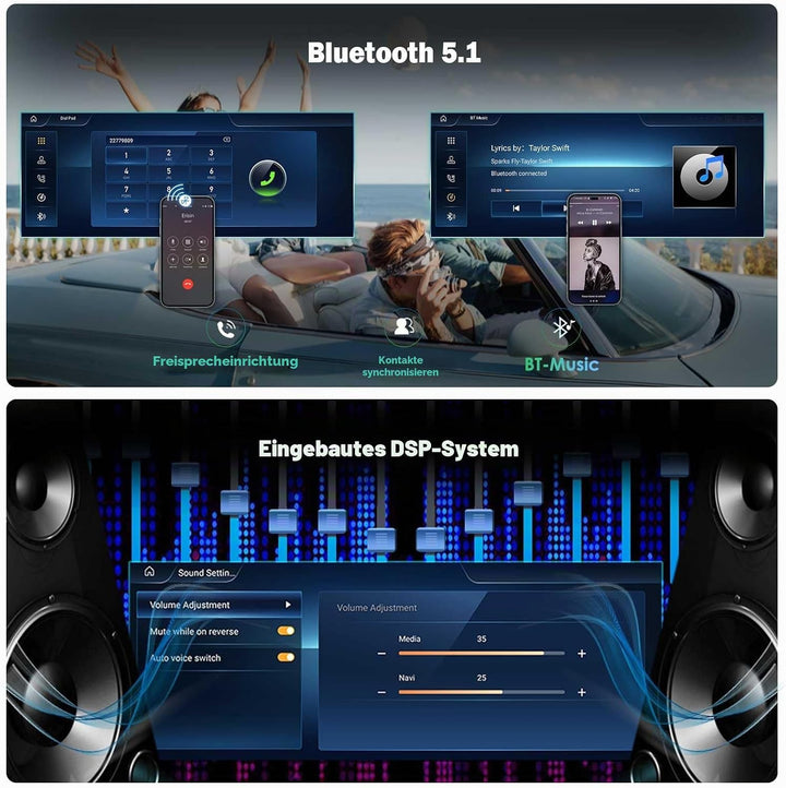 Erisin 12,3" Qualcomm 8-Kern 8GB+128GB Android 14 Autoradio GPS Navi für Mercedes B-Klasse W246 NTG