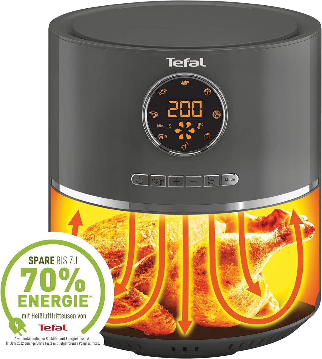 Tefal EY111B Airfry Ultra Digital Heissluftfritteuse | 4 Kochmöglichkeiten (Frittieren, Rösten, Gril