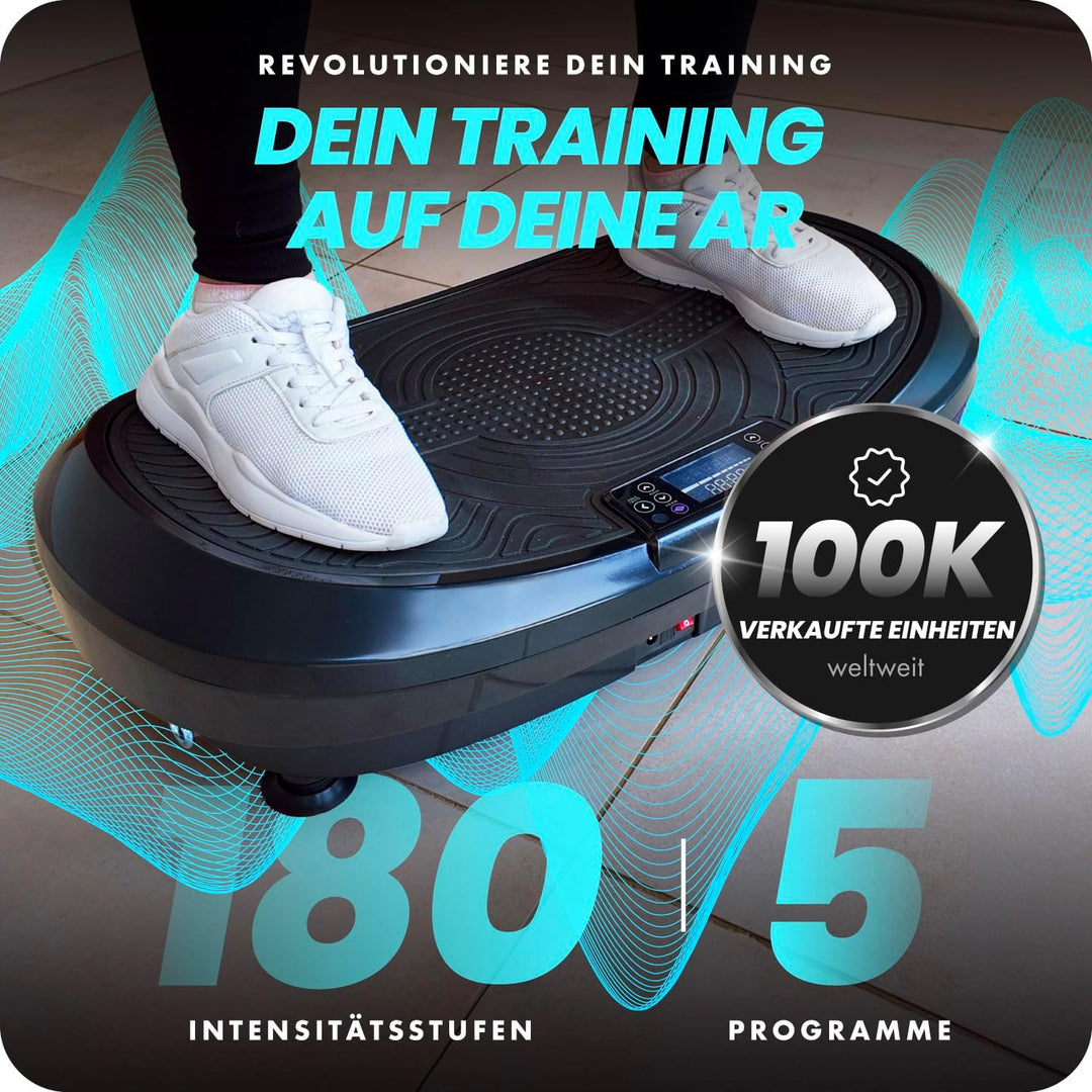 Bluefin Fitness 3D-Vibrationsplatte | Trainingsgerät für Ganzkörpertraining | Doppelmotor-Power-Plat