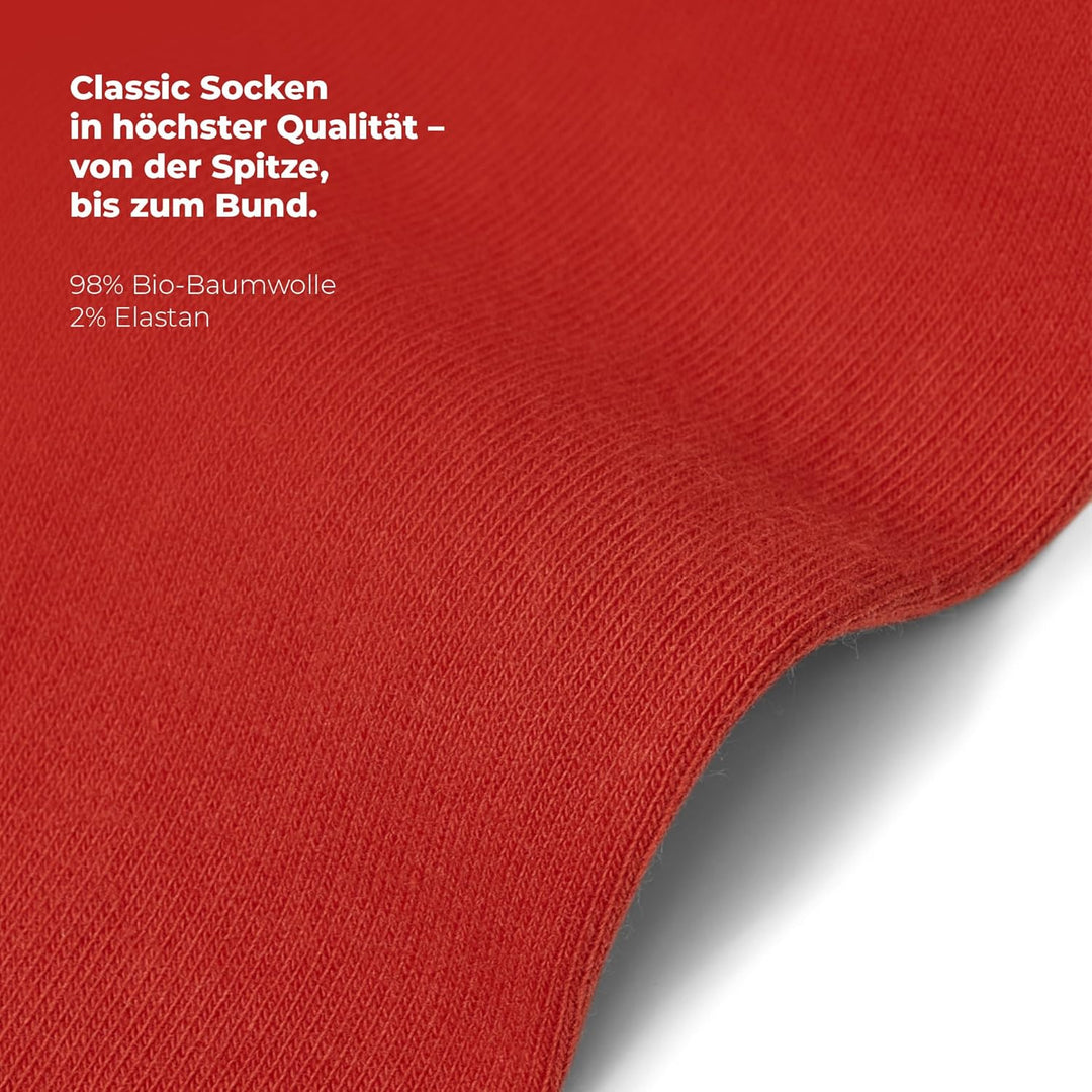 von Jungfeld - Herren Socken/Strumpf Herrensocken 3er-Pack einfarbig 39-42 Rot, 39-42 Rot