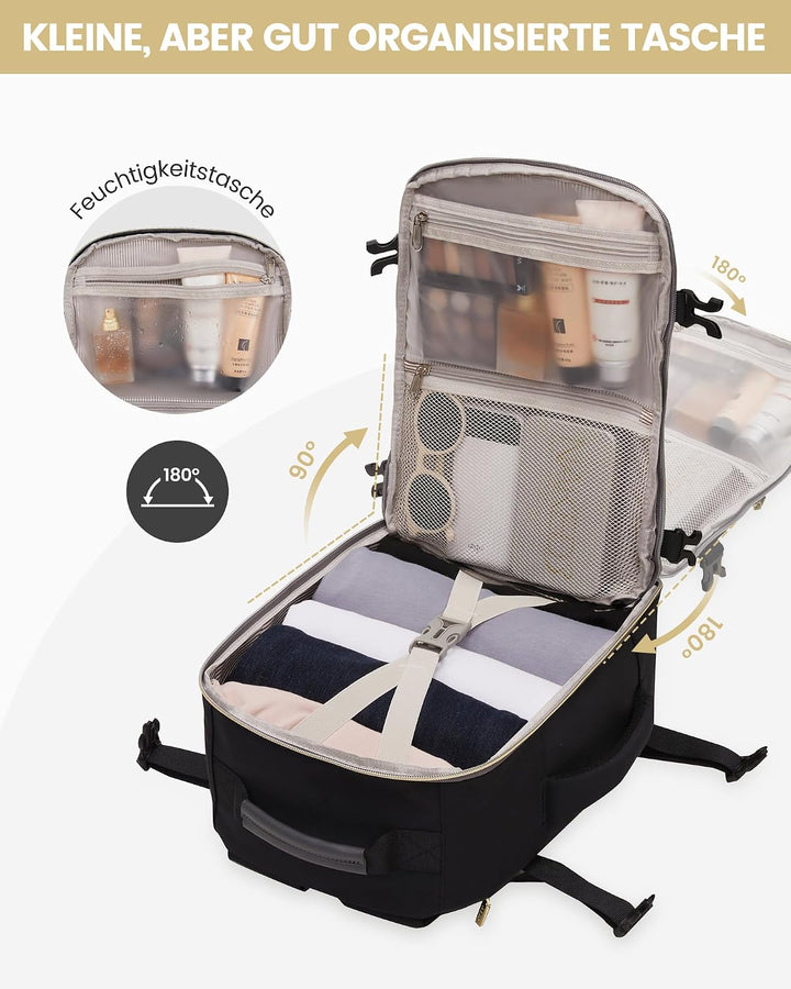 LOVEVOOK Ryanair Handgepäck 40x30x20, Klein Handgepäck Rucksack Tasche Reiserucksack Flugzeug, Carry