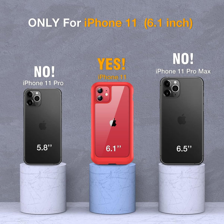 Miracase Glas Serie für iPhone 11 Hülle, [360 Militärschutz & vollständiger Kameraschutz], stossfest