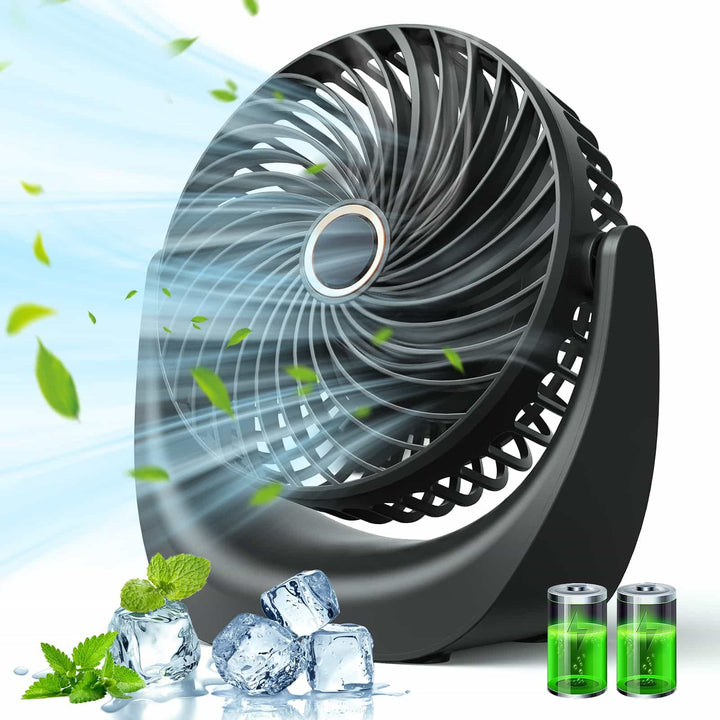 Ventilator,USB Tischventilator,Mini Ventilator Leise,mit 5 Windgeschwindigkeiten und 360° Drehung,40
