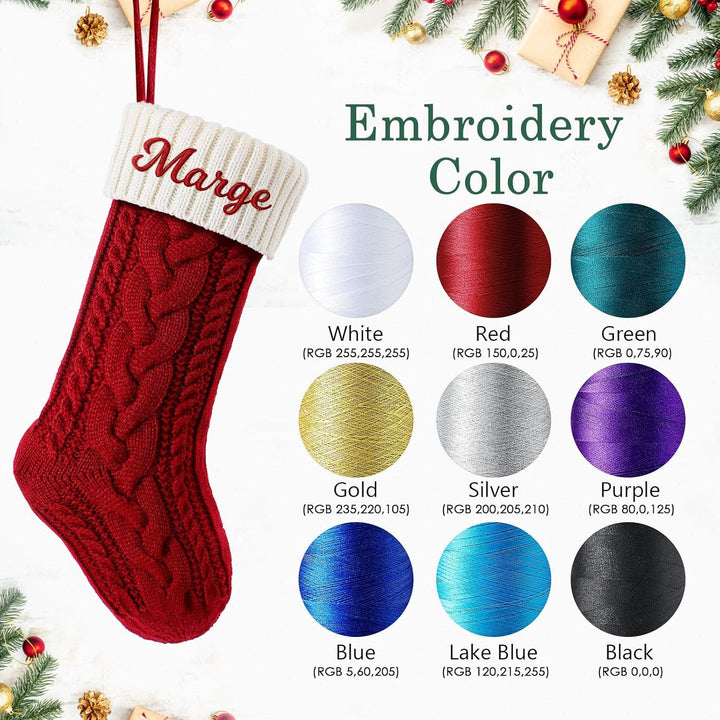 NIBESSER Weihnachtsstrumpf Personalisiert Nikolausstrumpf mit Benutzerdefinierte Namen 18” Grosser g