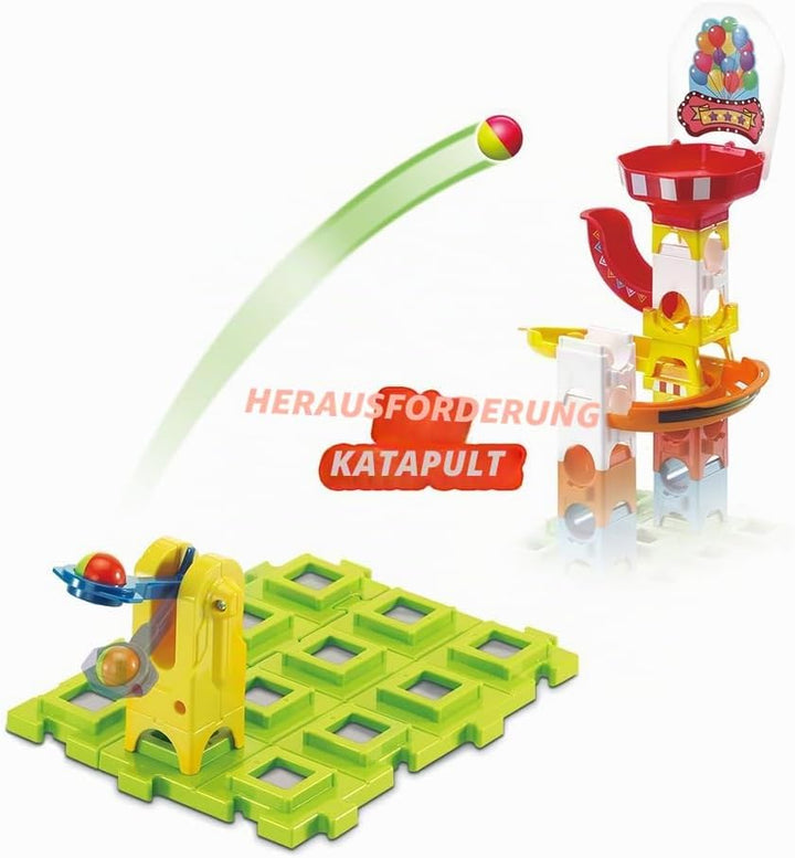 VTech Marble Rush - Adventure Park Challenge L300 E – Interaktive Murmelbahn mit spannenden Bahnelem
