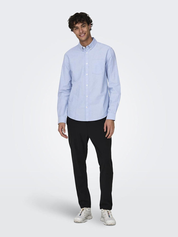ONLY & SONS Male Hemd ONSNIKO Hemd XS Cashmere Blue, XS Cashmere Blue