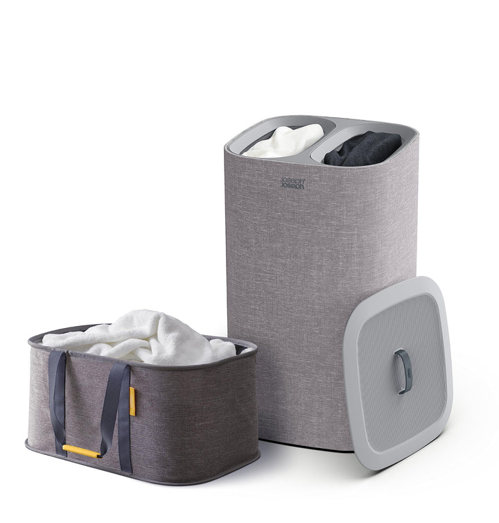 Joseph Joseph Laundry 2er Set - Hold-All 35L Faltbarer Wäschesammler und Tota 60L Wäschekorb mit dec