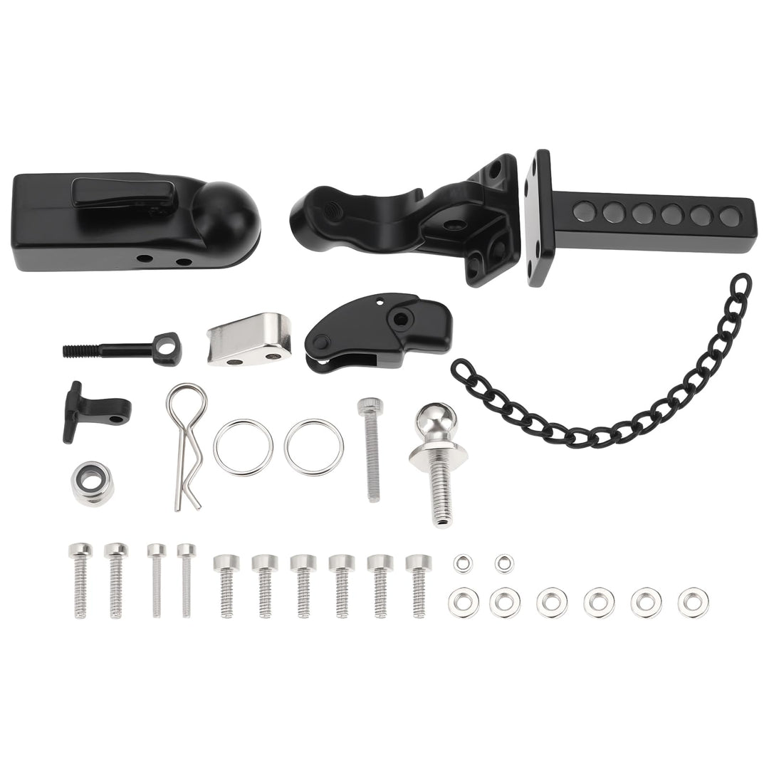1Set 1:10 RC Crawler Anhängerhaken + Drop Hitch Aufnahme für 1/10 SCX10 90046 90047 Kompatibel mit T