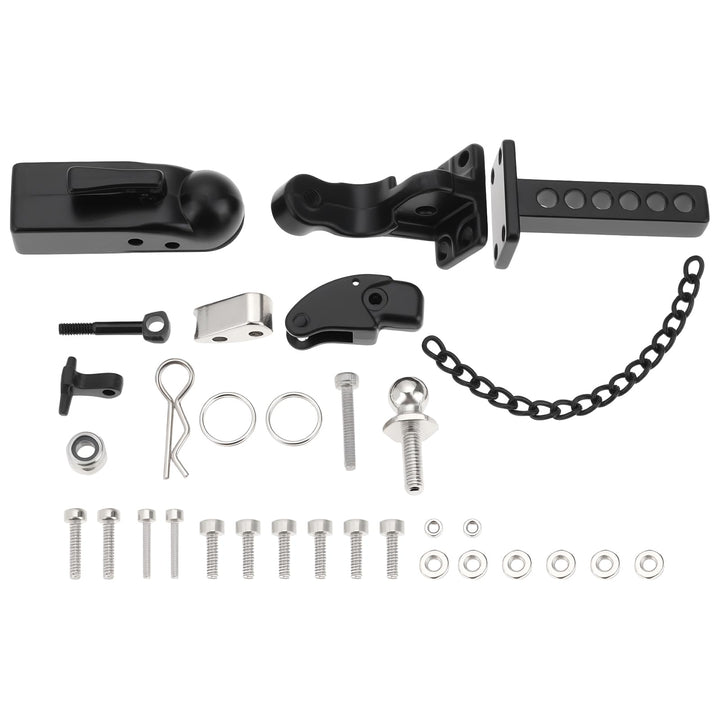 1Set 1:10 RC Crawler Anhängerhaken + Drop Hitch Aufnahme für 1/10 SCX10 90046 90047 Kompatibel mit T