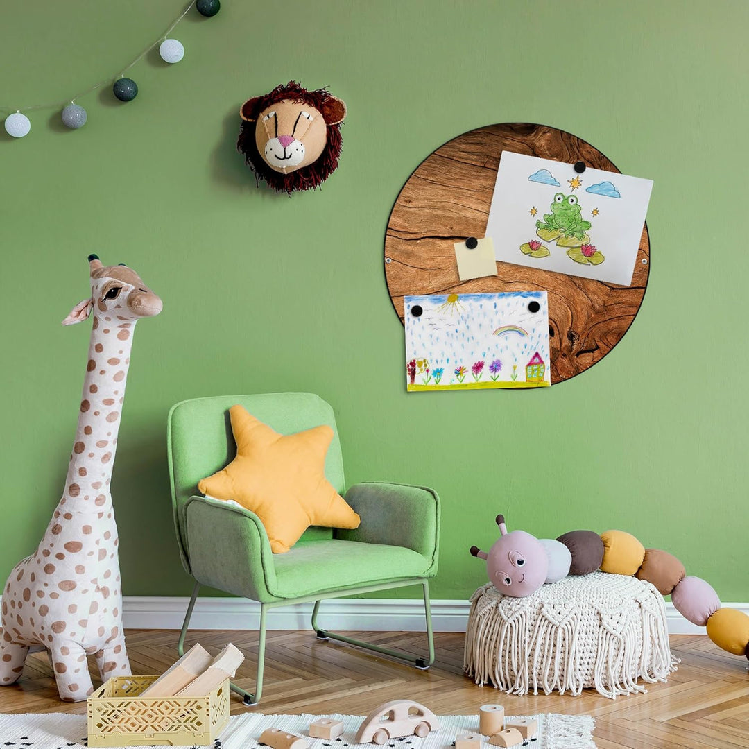 banjado® Magnettafel Ø 47cm schwarz/Magnetwand aus Metall/Magnetpinnwand als Memoboard Pinnwand Magn