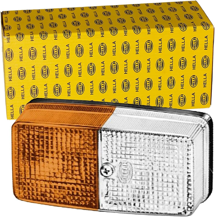 HELLA Blinkleuchte - Halogen - 24V / 12V - Anbau - ECE - Lichtscheibenfarbe: weiss/gelb - Stecker: C