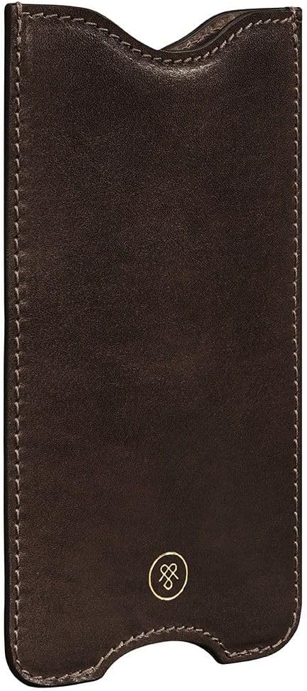 Maxwell Scott The Leoni iPhone 11 Leather Case (Choc) Dark Chocolate Brown, Dark Chocolate Brown