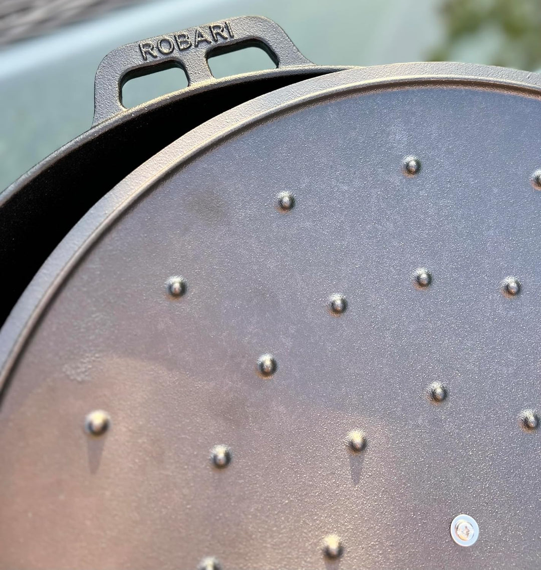 Grillpeter ROBARI Kazan Gusseisen 15 Liter Kasan mit Deckel aus Gusseisen Wok Asia
