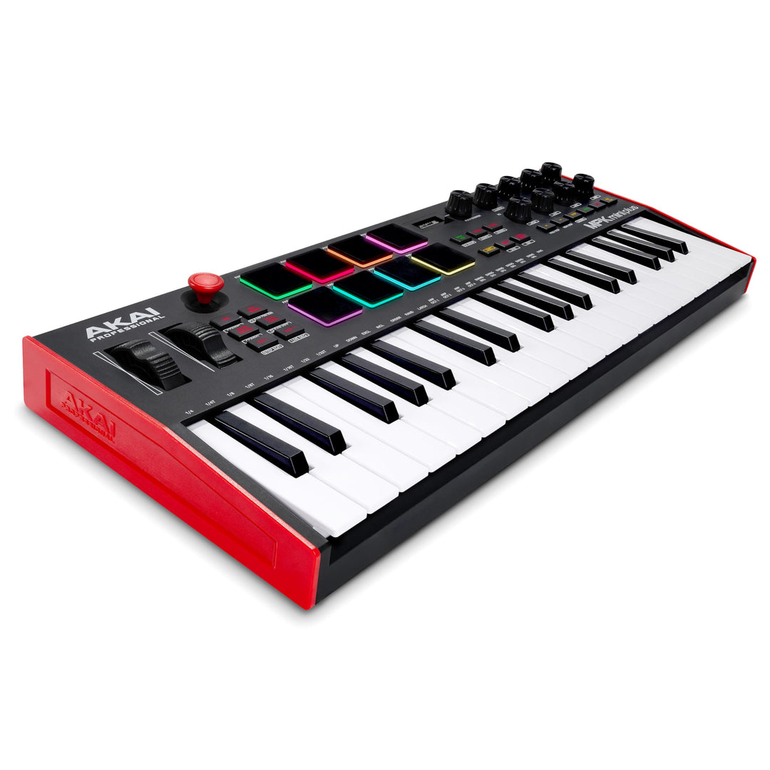 AKAI Professional MPK Mini Plus - 37-Tasten USB MIDI Keyboard Controller mit 8 RGB MPC Pads, Drehreg
