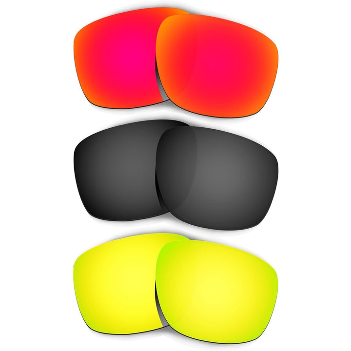 HKUCO Plus Replacement Lenses For Oakley Sliver - 3 pair Combo Pack