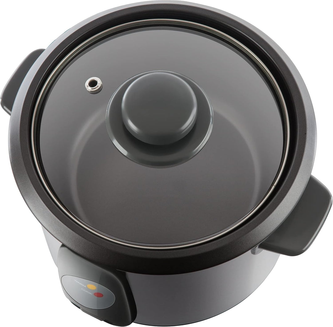 SENCOR SRM 1000SS Reiskocher( 400 Watt, Reiskocher mit Dampfgarer-Einsatz, Reislöffel, Messbecher, V