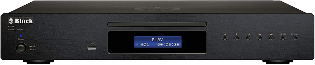 BLOCK C-250 CD-Player kompatibel mit HDCD, CD-R, CD-RW, MP3, Black