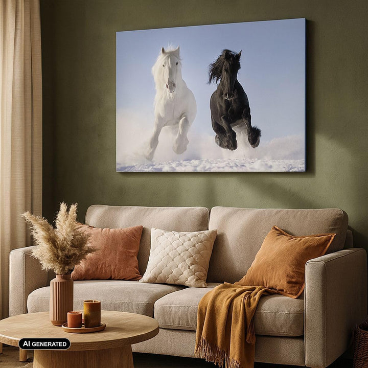 Bilder auf Leinwand 100x70cm Leinwandbild Tiere Schönheit Wettbewerb Gross Wanddeko Bild Schlafzimme