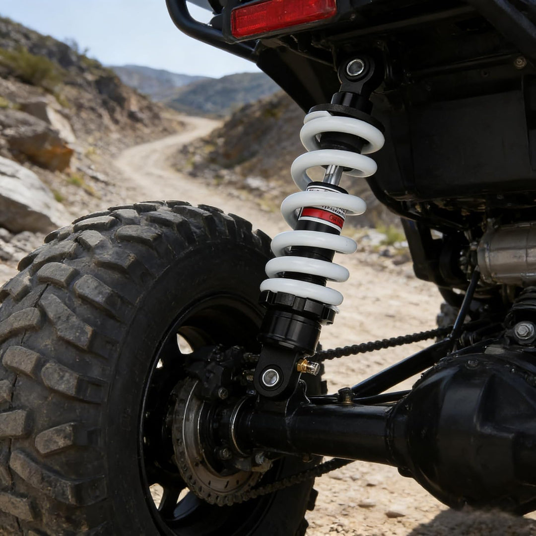 Stossdämpfer, 250 mm Motorrad Stossdämpfer Einstellbarer Federungsdämpfer für ATV Go Kart Scooter Di