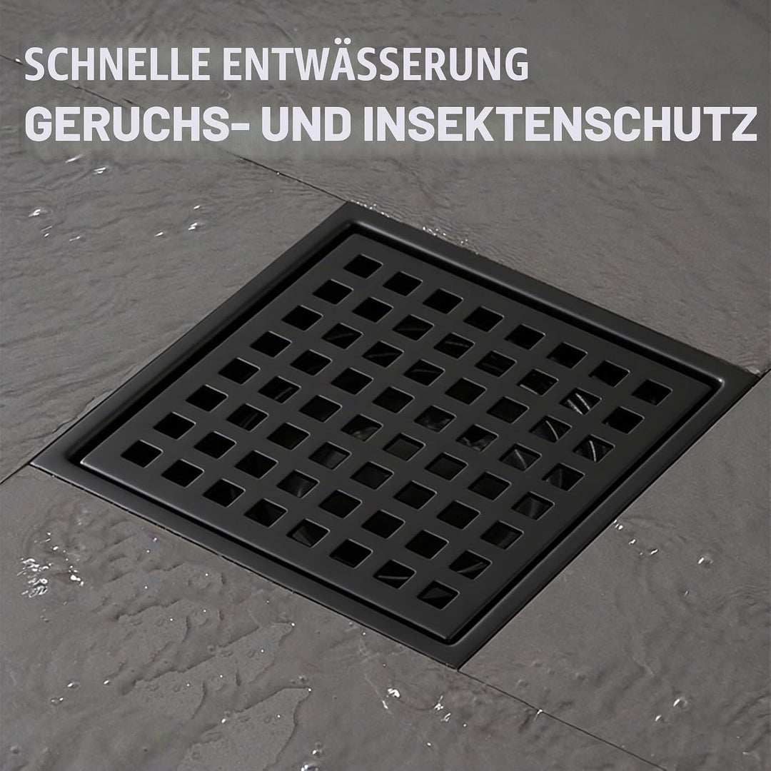 NEWFUN Bodenablauf DN 50,15 * 15cm Bodenablauf Edelstahl, Geruchshemmender, Positiv und Negativ Verw
