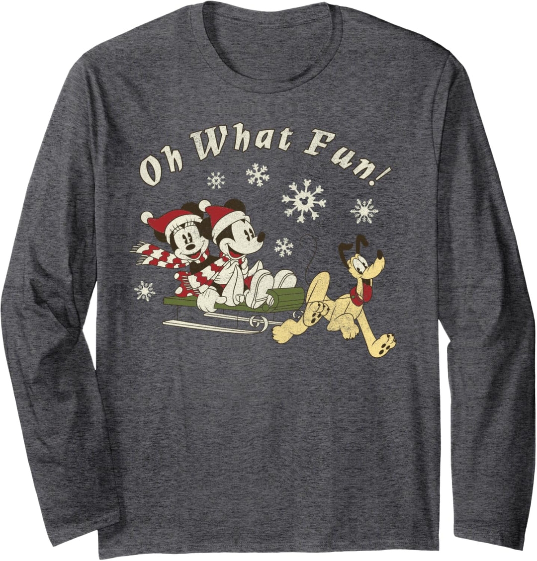 Disney Mickey And Friends Weihnachten Group Shot Oh What Fun Langarmshirt