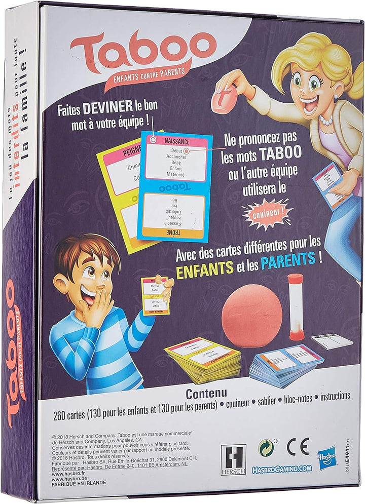 Hasbro Taboo Enfants CONTRE Parents Frankreich Multi, Frankreich Multi