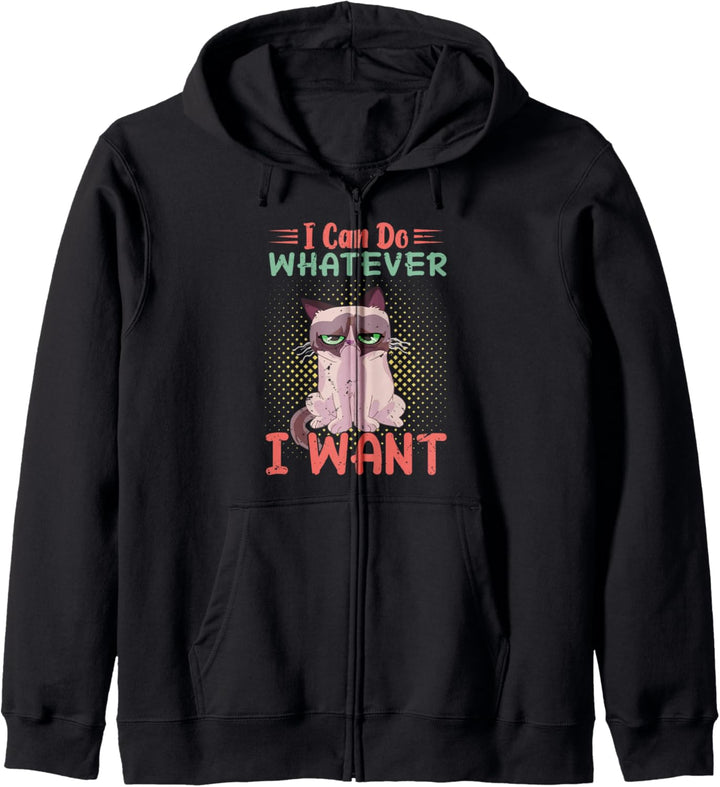 I Can Do What Whatever I Want Says My Cat - Funny Jokes Kapuzenjacke