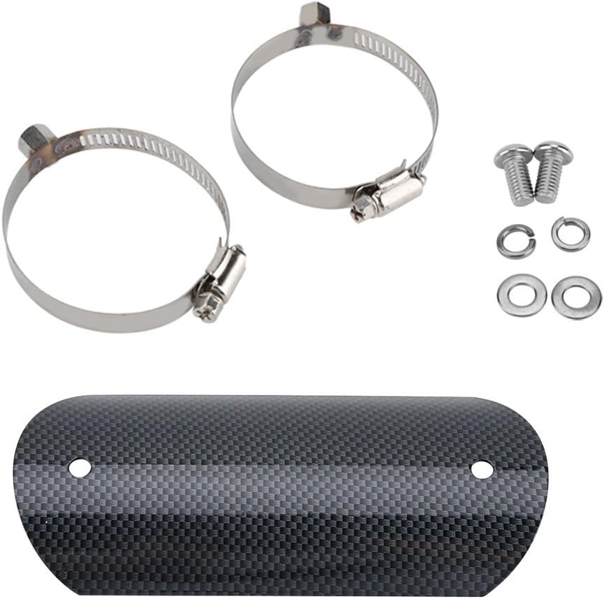 Motorrad Auspuffrohrschutz, robust langlebig einfach installieren stylisches Design Hitzeschild Edel