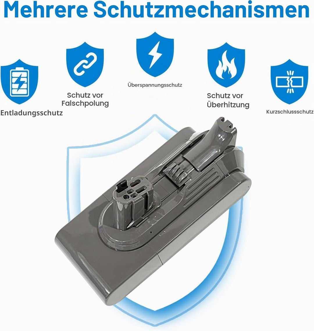 25.2V 4000mAh Ersatzakku Akku kompatibel zu Dyson V11 Absolute Extra, Animal, Click-In, V15 Detect S