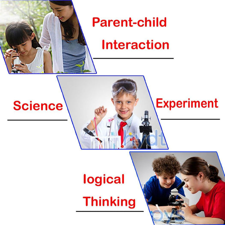 PHOEWON Kinder Mikroskop Scientific Mikroskop Spielzeug mit LED Beleuchtung 100x 400x 1200x Vergröss