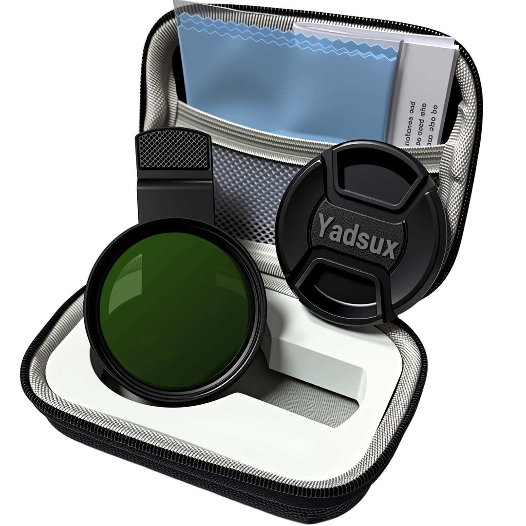 52mm Variabler ND2-ND400 Filter für Smartphone, schwarz, mehrschichtiges optisches Glas, wasserdicht