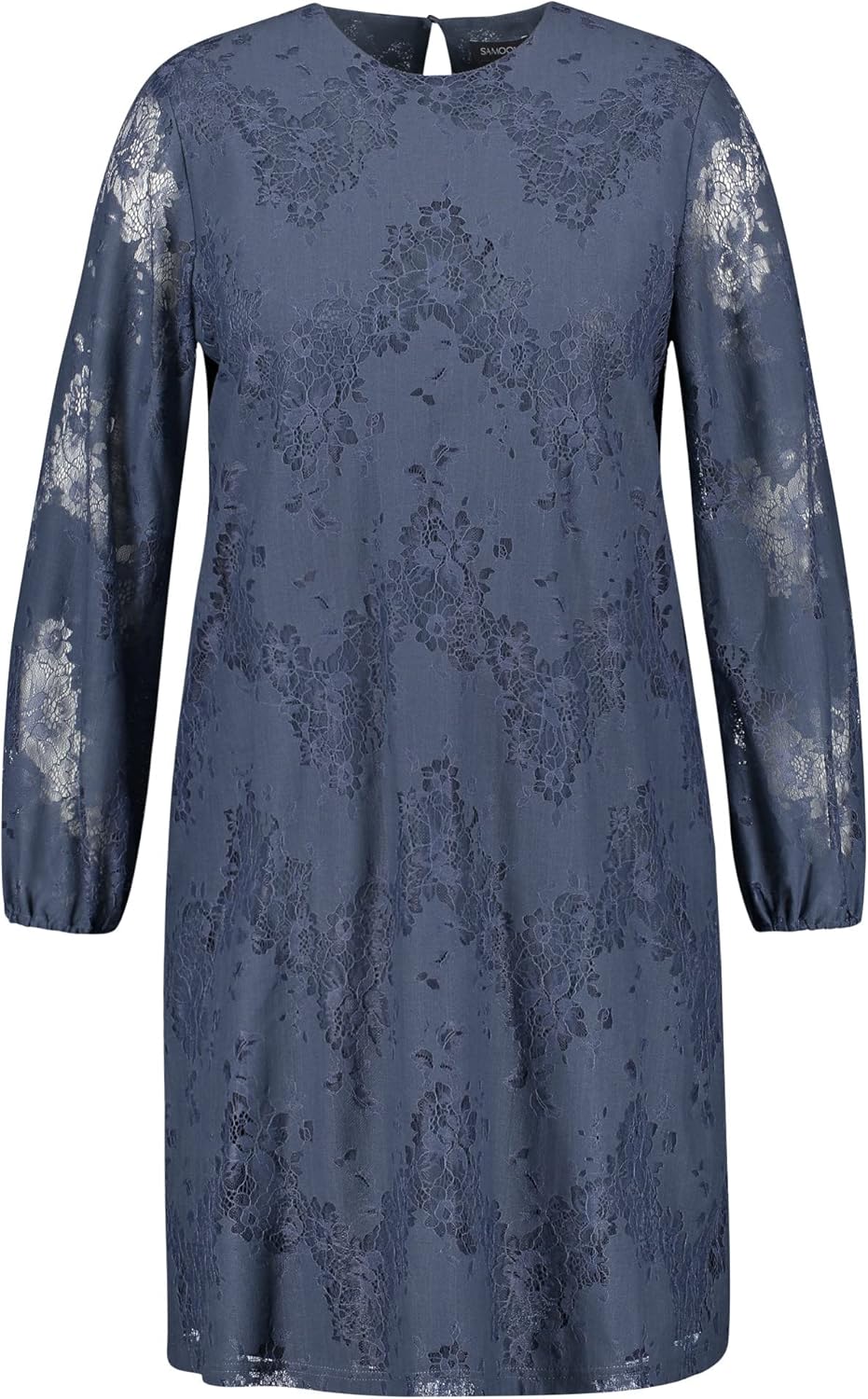 SAMOON Damen Pullover Turtle Kleid, Nordic Blue, 42