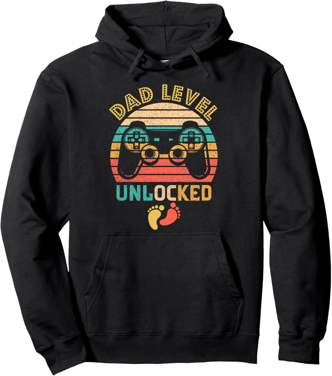 Dad Level Unlocked Pregnancy Announcement Couple Pullover Hoodie