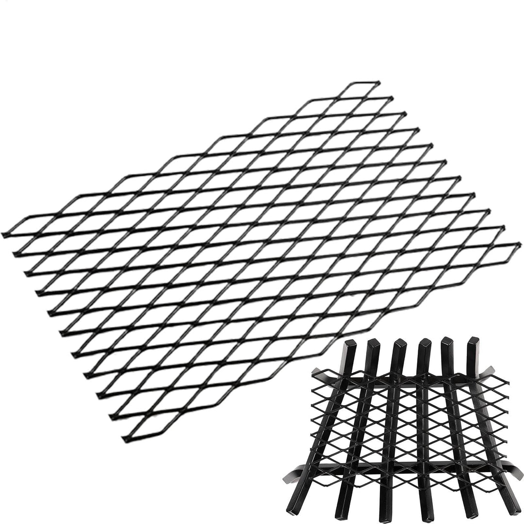 Holzofenrost, Feuerrost, Stahl-Holzrost, robustes Maschensieb, Hitzebeständiges Kamingitter-Halterun