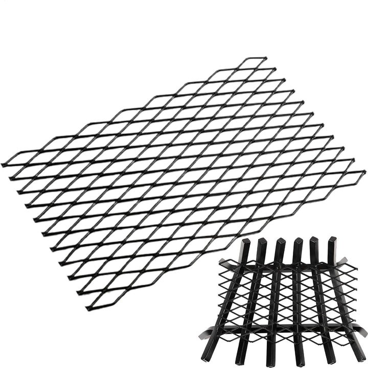 Holzofenrost, Feuerrost, Stahl-Holzrost, robustes Maschensieb, Hitzebeständiges Kamingitter-Halterun