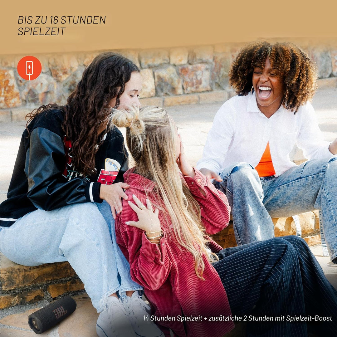 JBL Flip 7, kabelloser tragbarer Bluetooth-Lautsprecher, Rot JBL Flip 7 Rot/Ausflug, einfarbig (Geta