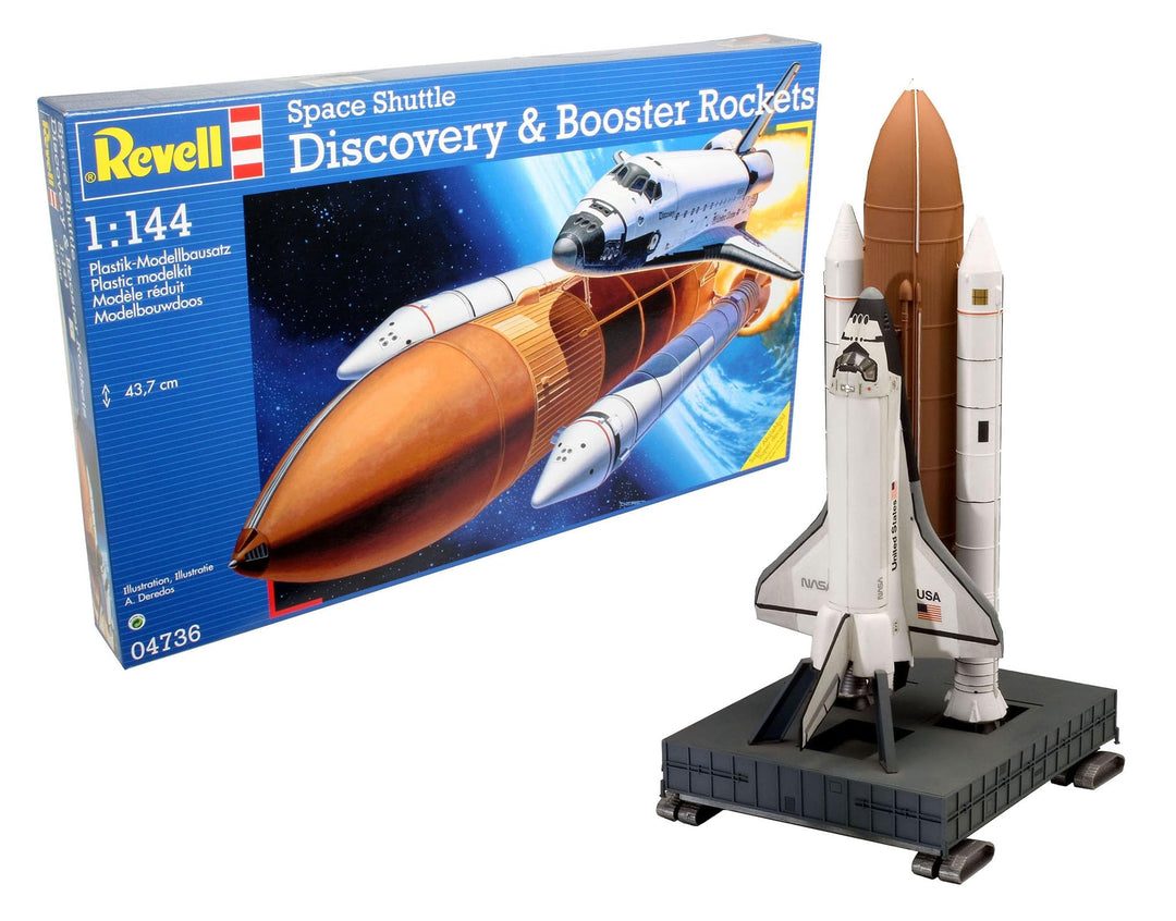 Revell Modellbausatz Space Shuttle Discovery & Booster Rockets I Modellbausatz Weltall Rakete für Ju
