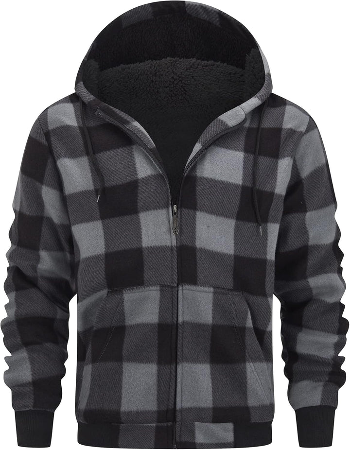 igeekwell Winterjacke Herren Kapuzenpullover mit Kapuze Fleecejacke für Männer Casual Kapuzenjacke B