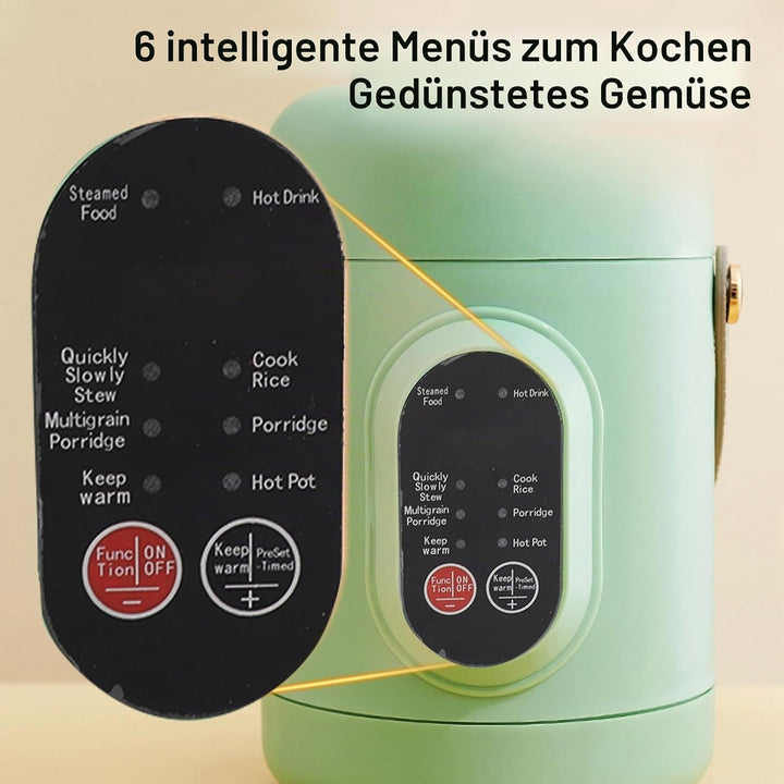 Tragbarer Elektrischer Topf, Mini-Multifunktions-Kochtopf 500 W, Reisekocher aus Edelstahl für Hausf