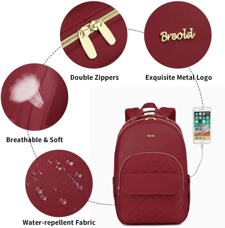 Rucksack Laptop Damen Rucksack Mädchen für Universität Studium Arbeit Büro,Lehrerrucksack Schulrucks