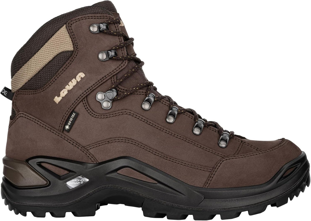 LOWA Renegade GTX MID Unisex Wanderstiefel Tracking Outdoor Goretex 42 EU Braun, 42 EU Braun