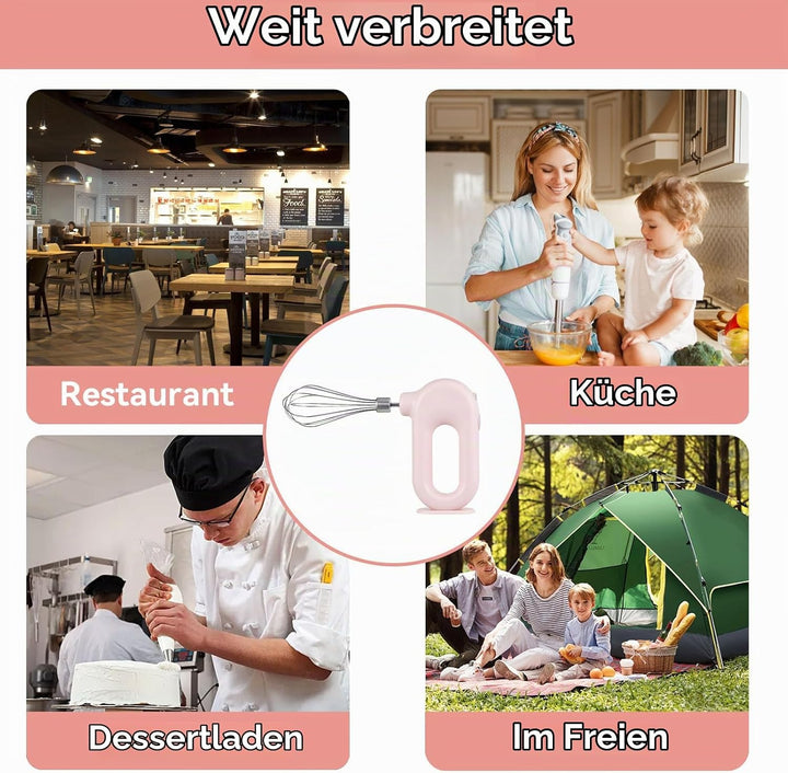 Schnurloser Handmixer, Mini-Elektro-Handmixer, Wiederaufladbarer USB-Mini-Ei-Schläger Für Den Hausha