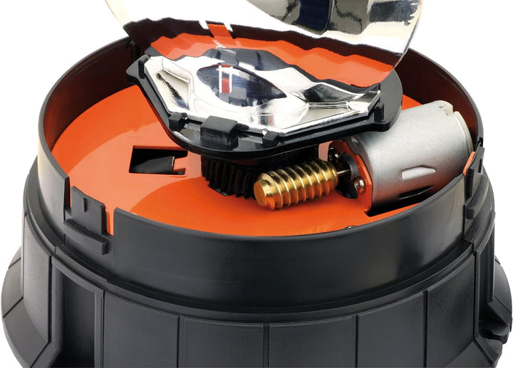 AdLuminis Halogen Rundumleuchte Orange, Ei-Form Mit Magnetfuss, Blinkleuchte 12V 24V, ECE R65 Strass
